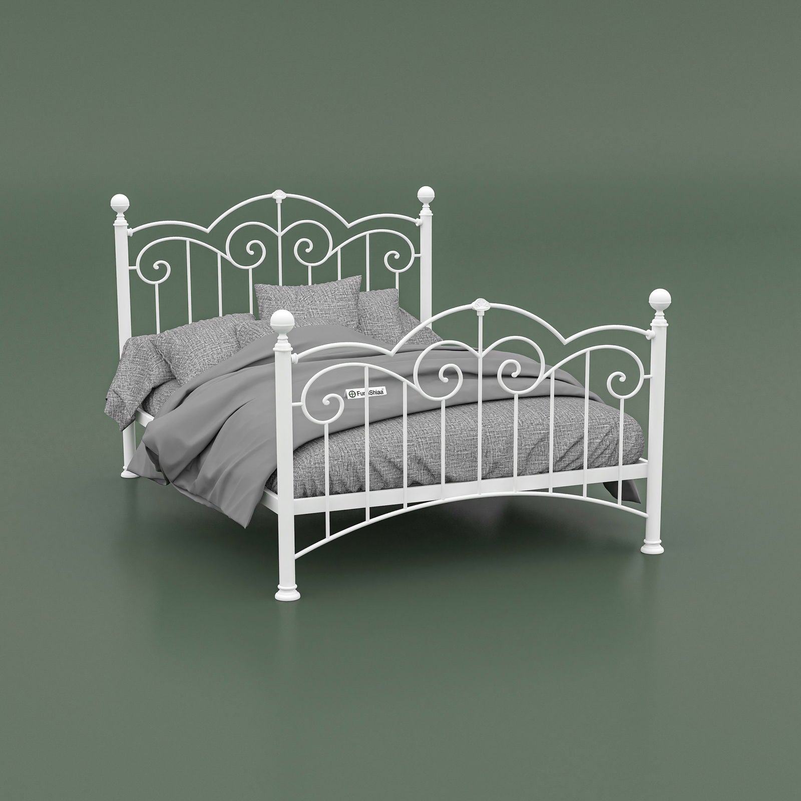 MetalCraft Traditional Spanish Design Iron Bed - Furnishiaa -  -